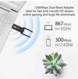Resim Realtek 8812BU 802.11AC 1200 Mbps Dual Band USB 3.0 WI-FI Alıcı 