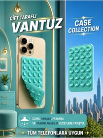 Resim Case collection Slikon Çift Taraflı Vantuz Telefon Tutucu Vakum,Cama Yapışan Çift Taraflı 