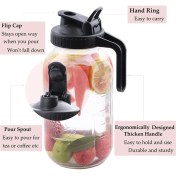 Resim Soğuk Demleme Kahve Makinesi 64 Oz Soğuk Demleme Sürahisi Paslanmaz Çelik Süper Yoğun Filtreli Buzlu Demleme Kahve, Buzlu Çay-B (Yurt Dışından) 