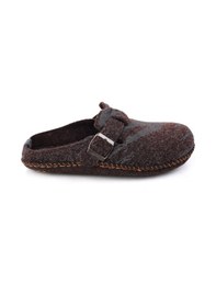 Resim Gezer 15405 Erkek Keçe Sessiz Kaymaz Hafif Taban Ev Misafir Terliği Siyah 