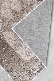 Resim Rovigo Dijital Baskı Yıkanabilir Kaymaz Taban Salon Halısı Rvg1486, Kahverengi, 180 x 250 