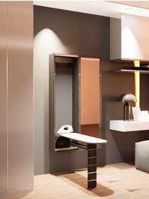 Resim Aynalı Dolaplı Katlanabilir Ütü Masası 