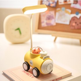 Resim Genel Markalar Renkli Tren Figürlü Masa Lambası ve Kalemtıraş, 23x12, 