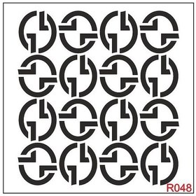 Resim Ardışık Desen Stencil Şablon 40X40 R-048 