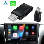 Resim 1 adet 2025 Yükseltilmiş Kablosuz CarPlay & Android Auto Adaptörü, Fabrika Kablolu Desteği Gerektirir (Yedek Parça Ünitesi Değil). USB/Type-C Güçlendirilmiş Çipset ve Kompakt Tasarım ile Kabloyu Anında Kablosuz'a Dönüştürür, Düşük Gecikme. Tak-Oynat Evrensel Uyum 