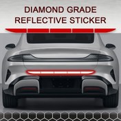 Resim 1 Set 5 adet Yüksek Görünürlü Yansıtıcı Araba Bagaj Kapak Stickerları, PP Malzeme, Dış Kaplama, Yolu Güvenliğe ve Görsel Etkiye 