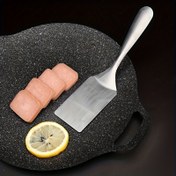 Resim 1 adet Paslanmaz Çelik Küçük Kızartma Kaşığı - 10 inç/25.5 cm Metal Spatula Izgara, Biftek, Pancake için - Yapışmaz, Isıya Dayanıklı, Dayanıklı, Temizlemesi Kolay, Düz Sunucu Dönmesi 