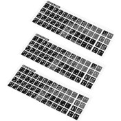 Resim Carrier Bilgisayar Klavye Sticker - Siyah Beyaz Arapça İngilizce 