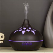 Resim sonx Aroma Difüzör Gece Işığı 7 Led DESENLİ Nemlendirici Kumandalı Buhar Makinesi 550 ml 