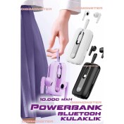 Resim Digi Monster TWS‑T21 Bluetooth Kulaklık | 10. 000mAh Powerbank | LED Ekran | ENC Mikrofon | Bluetooth 5. 3 | Uzun Pil Ömrü 