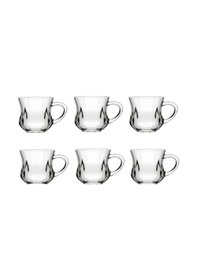 Resim Paşabahçe 55373 Dem Kulplu Çay Bardağı 6 Lı 