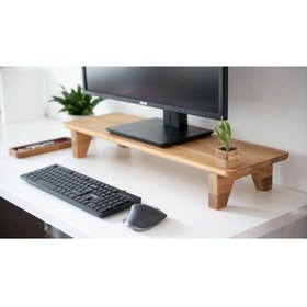 Resim Ahşap Monitör Yükseltici & Standı, Ekran Yükseltici, Monitör Yükseltme Standı, Monitör Standı 