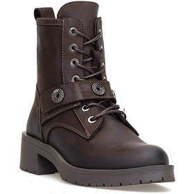 Resim Mammamia D25kb-8410 Kadın Hakiki Nubuk Deri Topuklu Bot Kahverengi Kahverengi 