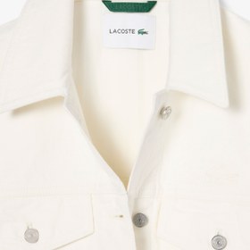 Resim Lacoste Kadın Denim Beyaz Ceket 