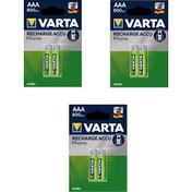 Resim Varta Aaa 800 Mah Recharge Accu Phone Şarjlı Ince Kalem Pil 2 x 3'lü 