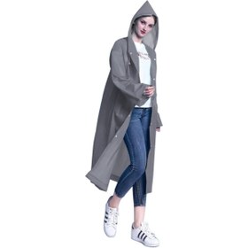 Resim eleven market Marlux Unisex Eva Yağmurluk Gri Spor Yağmurluk Mrc-801 