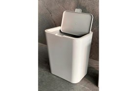 Resim Flip 6 Lt Banyo Mutfak Tezgah Üstü Çöp Kovası, Kum Beji 