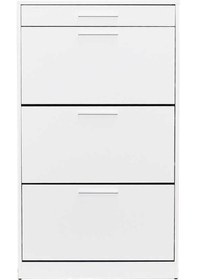 Resim Flat Duo 3 Katlı Çekmeceli Ayakkabılık Mat Lake Beyaz 75x128x29 Cm Gxyxd 