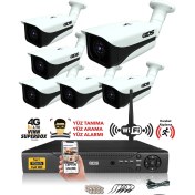 Resim Ids - 6 Kameralı 5 Mp Sony Lensli 1080P Full HD Güvenlik Kamerası Sistemi - Hard Disksiz 