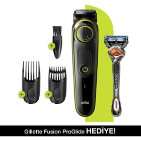 Resim Braun Saç & Sakal Şekillendirici Kablosuz Islak Kuru Gillette Fırsatı 