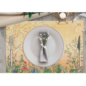 Resim Adawall Colorful Mini Flowers Kumaş Amerikan Servis 4'lü Set Çok Renkli 