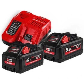 Resim Milwaukee M18 HNRG-552 5.5 Amper Aküler ve Şarj Cihazı 