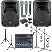 Resim Lastvoice Ample Covering-paket-2 Aktif Hoparlör Ve Mixer Full Ses Sistemi Seti 