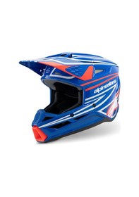 Resim Alpinestars Sm3 Youth Wurx Off-road Çocuk Genç Motosiklet Kaskı Mavi Beyaz Kırmızı 