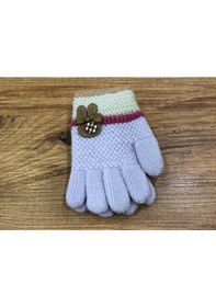 Resim Kitti 3-6 Yaş Kız Çocuk Örme Eldiven K25220-02 Lila 
