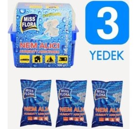 Resim Miss Flora Nem Alıcı Rutubet Gi̇deri̇ci̇ 450 g + 3 Yedek Tablet Nem Emi̇ci̇ 