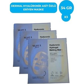 Resim Dermal Seoulface Hyalüronik Asit Özlü Eriyen Yüz Maskesi 3 x 34 G 
