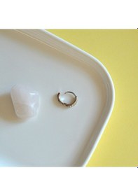 Resim 8 Mm Silver Renk Taşlı Halka Piercing Tragus Helix Forward Helix Renkli 