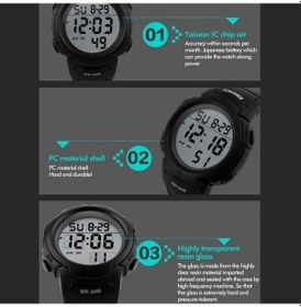 Resim Besthome1 Skmeı 1068 Erkek Su Geçirmez Spor Dijital Saat, Moda İzle Siyah Çok Renkli Çok Renkli 