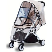 Resim Gateesat Büyük Panoramik Yağmurluk: Su Geçirmez Rüzgarlık Toz Kar Koruma Havalandırmalı Bebek Arabası Aksesuarı 