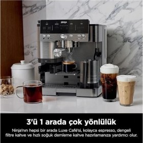 Resim Luxe Café Premier Espresso Makinesi, 3in1 Arada, Espresso, Soğuk Demleme, Filtre Kahve 