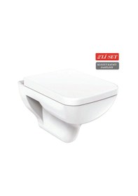 Resim Creavit Bene Asma Klozet Bn320.00 + Bene Yavaş Kapanan Kapak 2'li Set Beyaz 