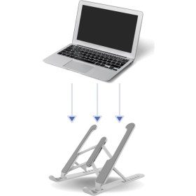 Resim River World Ayarlanabilir Plastik Dizüstü Destek Tabanı Katlanabilir Taşınabilir Laptop Sehpası Yükseltici 