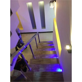 Resim Full Reyon Antrasit Kasa Sensörsüz Mavi Işık Merdiven ve Basamak Armatürü 