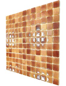 Resim MozaiKristaL Tüm yüzeyler için 25x25mm P. Krem- Kahve, 31,5x31,5cm Fileli Cam Mozaik. (10 File-1m2) 