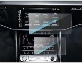 Resim Audi A6 2019-2024 Model Alt Üst Navigasyon ve Bilgi Ekranı Uyumlu 9H Nano Ekran Koruyucu 