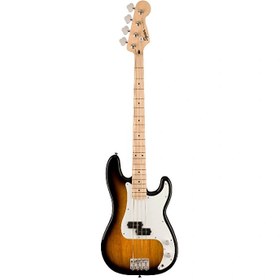 Resim Squier 0373902503 Sonic Precision Bass Gitar (2-Color Sunburst) | Akçaağaç Klavye Sunburst Renk ve Hafif Gövde 