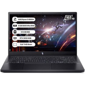 Resim Acer Nitro V15 NH.QSHEY.005 R5-6600H 8 GB 512 GB SSD RTX3050 15.6" Dos Dizüstü Bilgisayar 