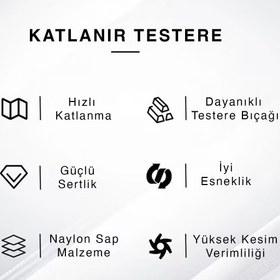 Resim Tantobushcraft Katlanır Kamp Testere – Taşınabilir ST60 Çelik Bıçaklı Kamp Testeresi 