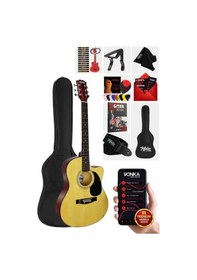 Resim Midex Rg-540nt Kaliteli Kesik Kasa 40 İnç Akustik Gitar Seti 4/4 Yetişkin 