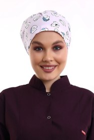 Resim Bilenn Tekstil Tesettür Bone - 4104 Lila Diş 