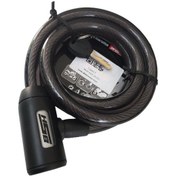 Resim Bisiklet Çelik Halat Kilit 15x1500 Siyah A+++kalite Kilit 1,5 Mt 