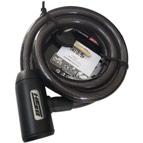 Resim Bisiklet Çelik Halat Kilit 15x1500 Siyah A+++kalite Kilit 1,5 Mt 