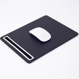 Resim Turgut Office Deri Mousepad Siyah Krom Detaylı 