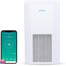 Resim NEUTRON Air Purifier H11 Hepa Filtre Akıllı Hava Temizleyici Beyaz 