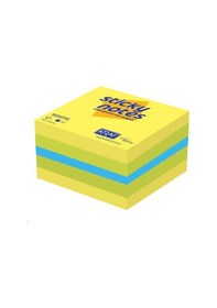 Resim Kraf Yapışkanlı Not Kağıdı Küp 50x50mm 250 Yp Neon Yellow & Green 5050yg 